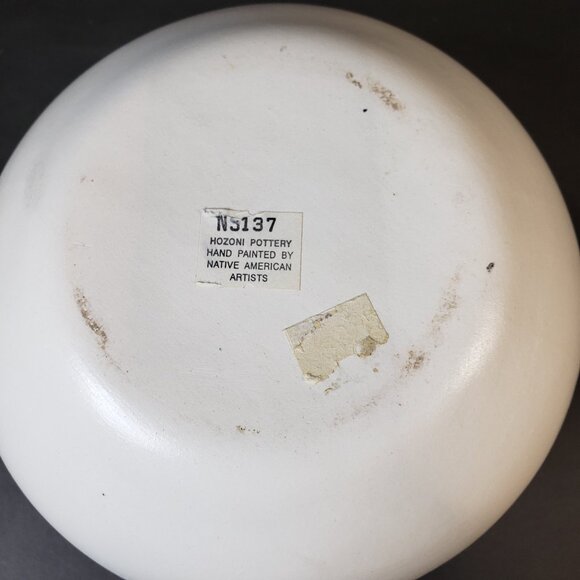 Vintage Hand Painted Hozoni Native American Pottery Vessel Vase 5" - Picture 4 of 7